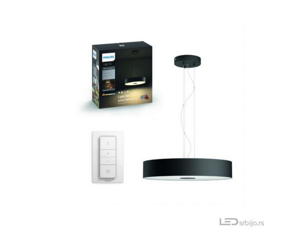 Fair LED HUE visilica - luster crni belo svetlo 2700 - 6500K 1x39W 40339/30/P7