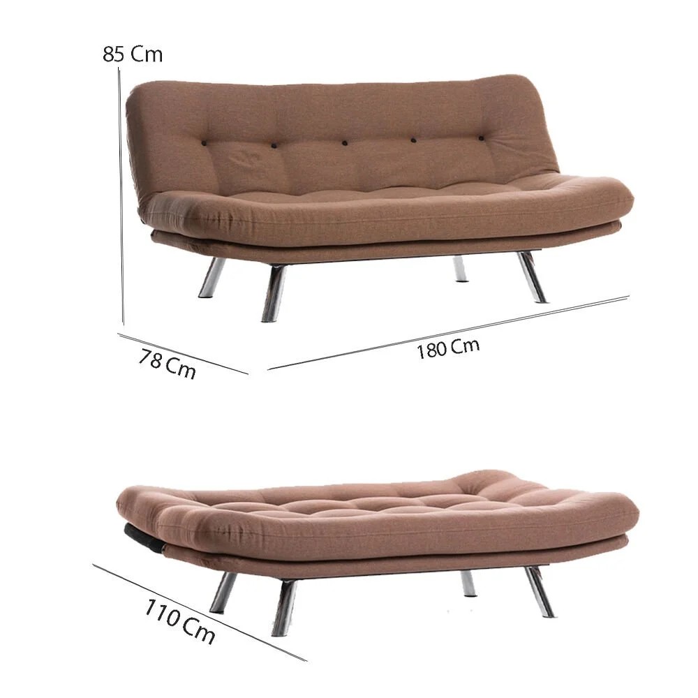 Misa Small Sofabed - Light Brown