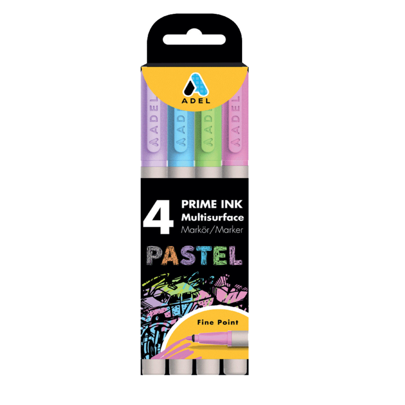 ADEL Prime Ink za različite površine Pastel 4 kom