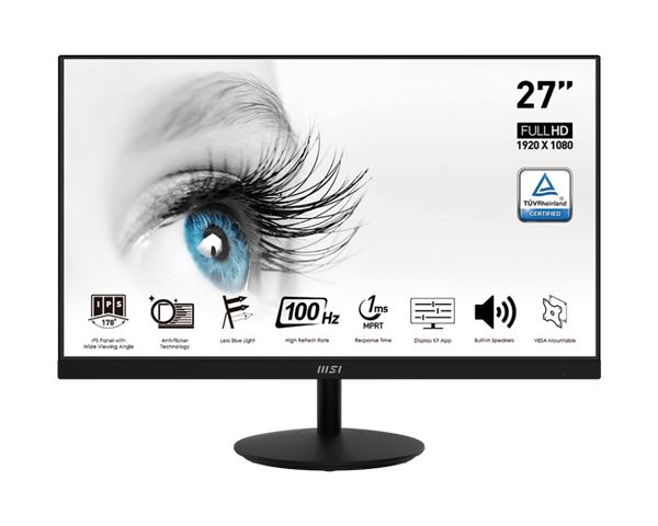 Monitor 27 MSI PRO MP271A Flat FHD IPS 100Hz HDMI/DP/VGA