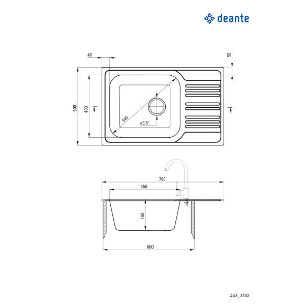 Deante sudopera Xylo 78/IXD/O/18 ZEX 311B