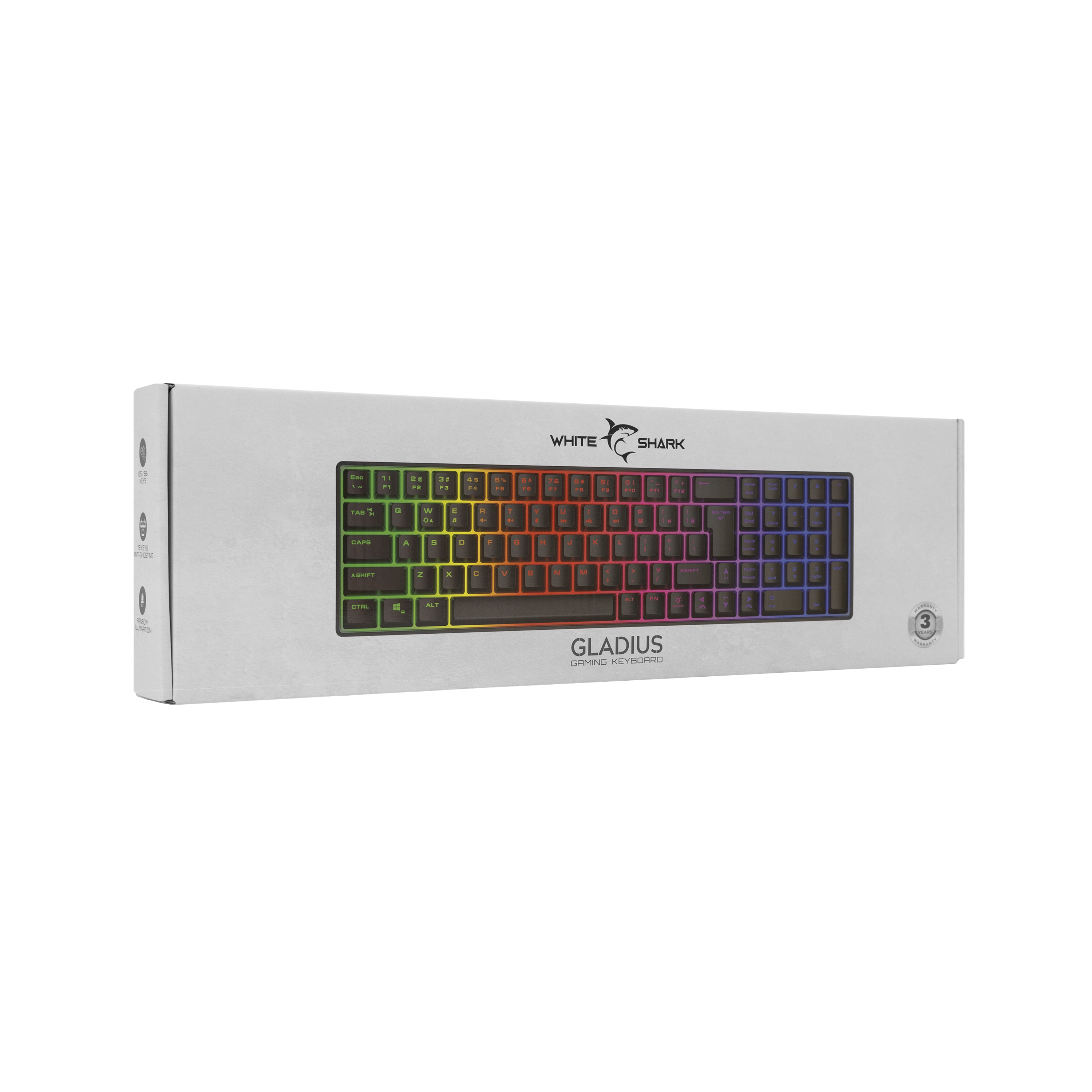 WS GK 001214 GLADIUS Black, Keyboard - SR