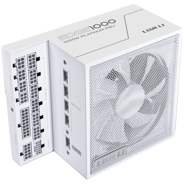 Napajanje 1000W Lian Li EDGE 80PLUS Gold PCIe 5.1, ATX 3,1 USB HUB,Belo