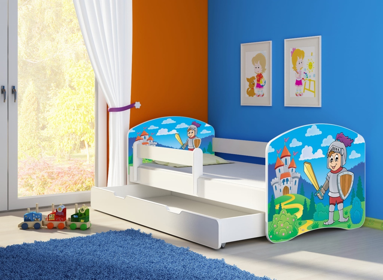 KREVET ZA DECU WHITE SA FIOKOM 140X70 ACMA 2 32