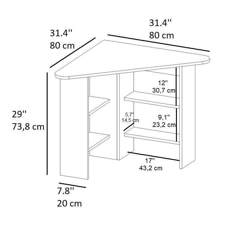 Corner - Walnut