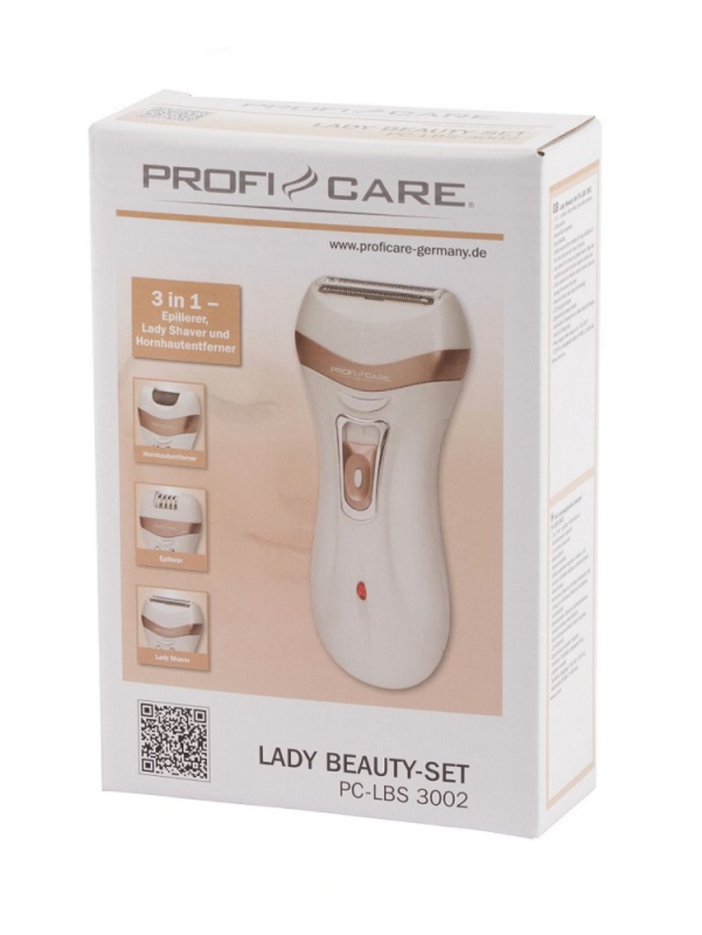 Set za negu PROFI CARE - PC-LBS 3002 3 u 1 epilator, brijač i turpija za pete
