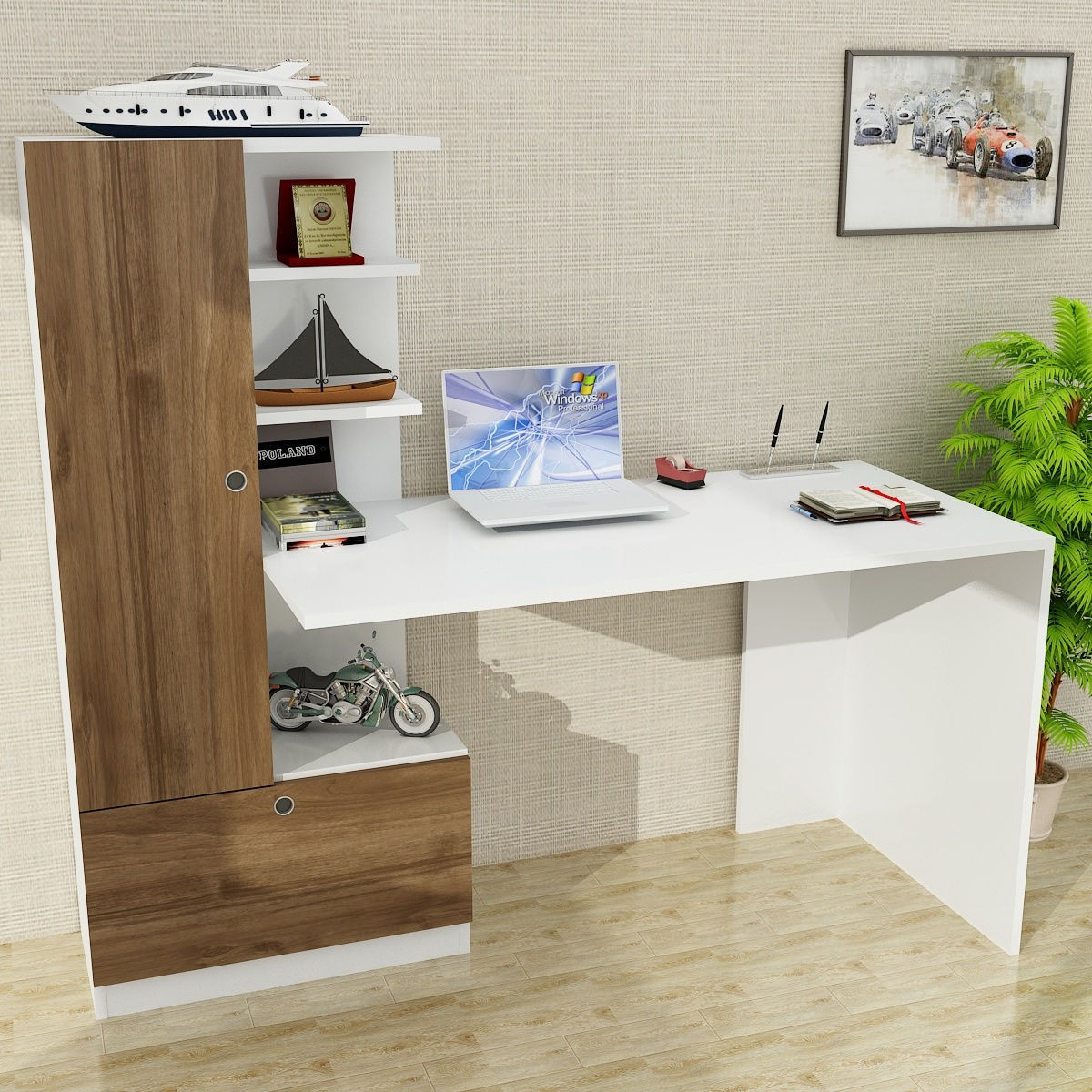Domingos - White, Walnut White Walnut