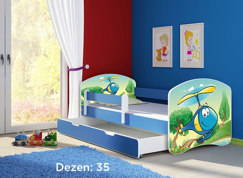 Krevet za decu Blue sa fiokom 140x70 acma 2 35