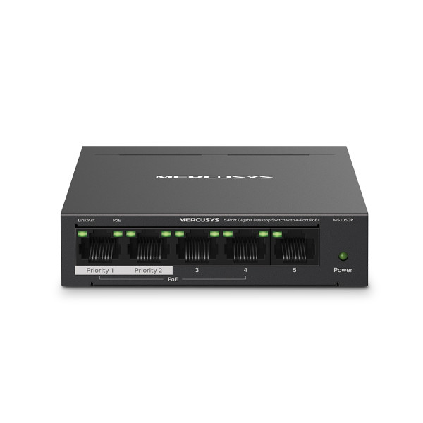 LAN Switch Mercusys MS105GP 5-port 10/100/1000 / 4PoE
