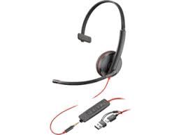 HP Poly 3215 Mono USB-C+3.5mm Plug+USB-C/A Adapter 8X227AA