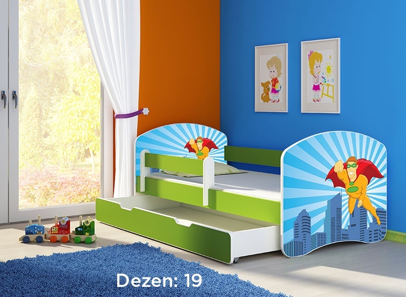 Krevet za decu Green sa fiokom 160x80 acma 2 19