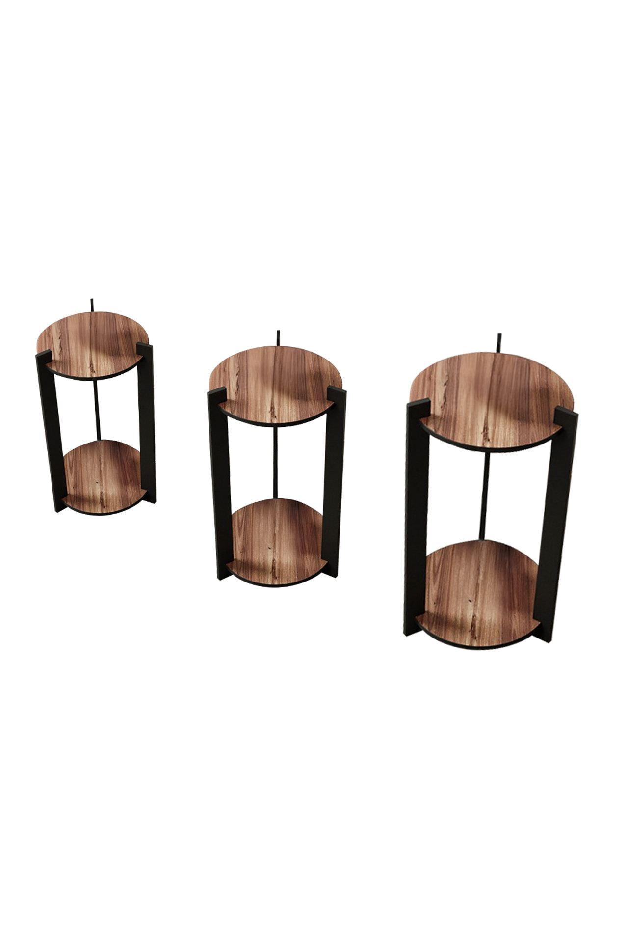 Flower Desk Round - Walnut