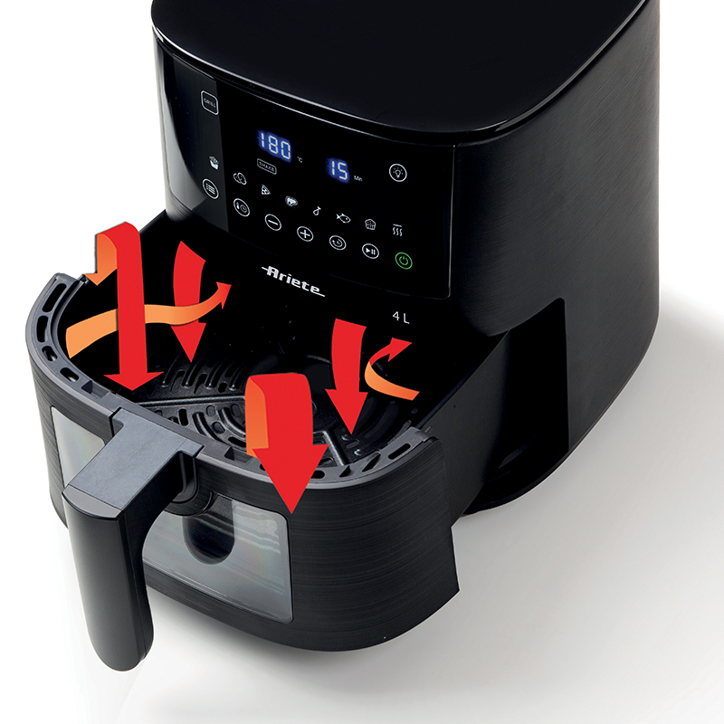 Ariete friteza na vruc vazduh crna 1400W, 4L (4633)