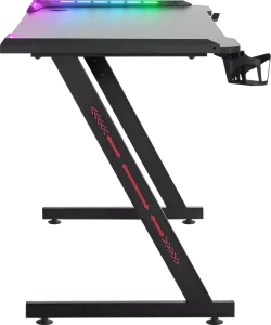 Gaming sto Defender Jupiter75cmx110cmx60cmx15mm/Backlight/držač za čase/crni
