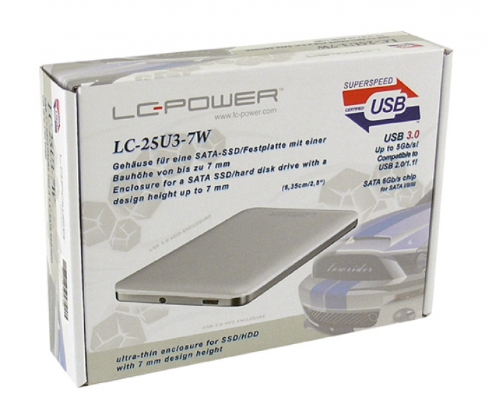 HDD Rack LC Power 2.5" LC-25U3-7W SATA White USB3