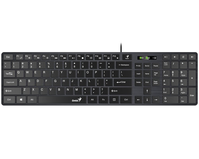 SlimStar C126 USB US crna tastatura+ USB crni miš