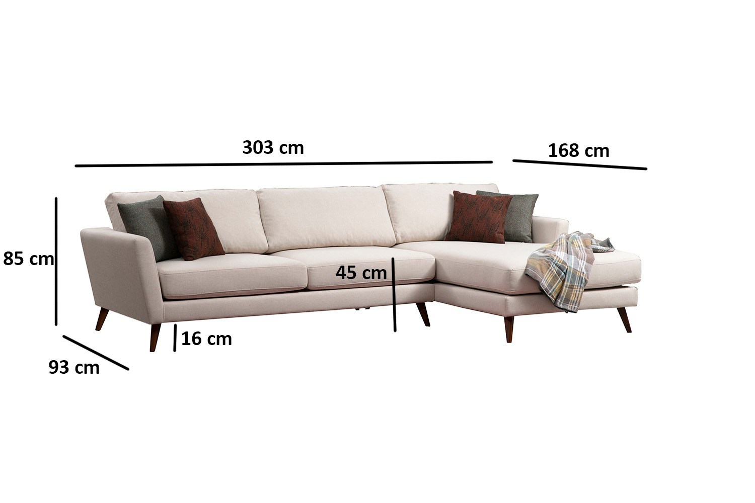 Mayorka Corner Large Right ( L3 - Chl ) - Beige Beige Brown