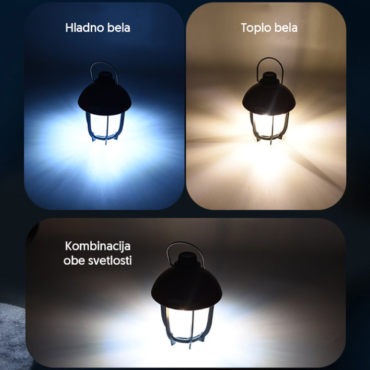 Prenosna LED punjiva lampa crvena