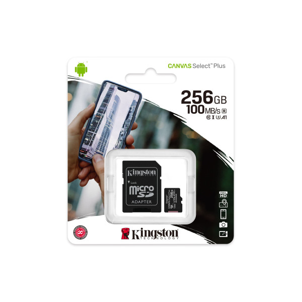 Micro SD Kingston 256GB Canvas Select Plus, SDCS2/256GB + sd adapter