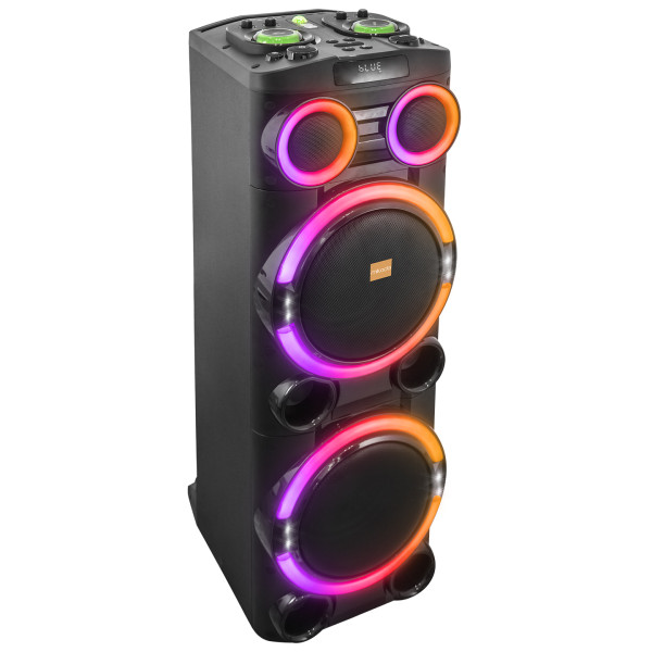 Zvucnik Mikado MD-104KP 200W, 12V 14000mAh USB, Bluetooth, micro SD crni
