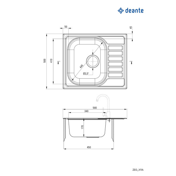 Deante Sudopera Soul Decor 58/IX/O ZEO 311A