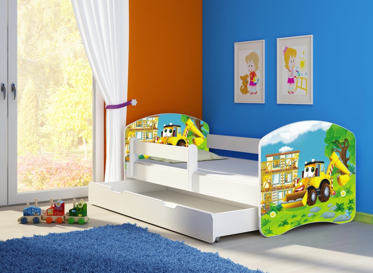 KREVET ZA DECU WHITE SA FIOKOM 140X70 ACMA 2 20