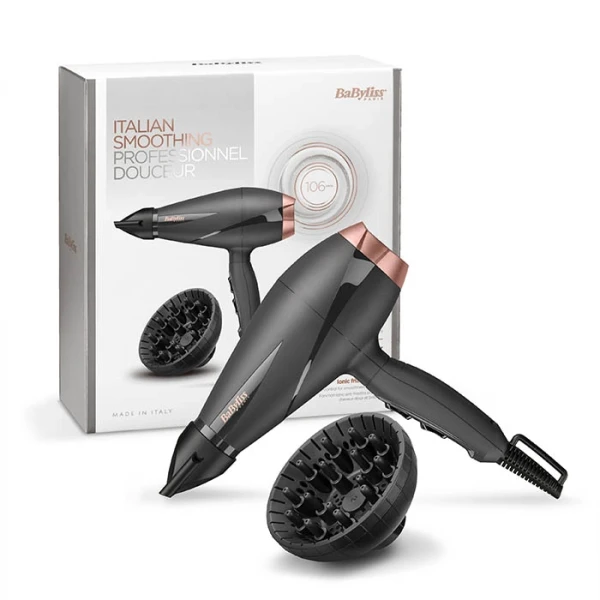 Babyliss 6709DE fen 2100W Ionic sa difuzorom sivo/roze