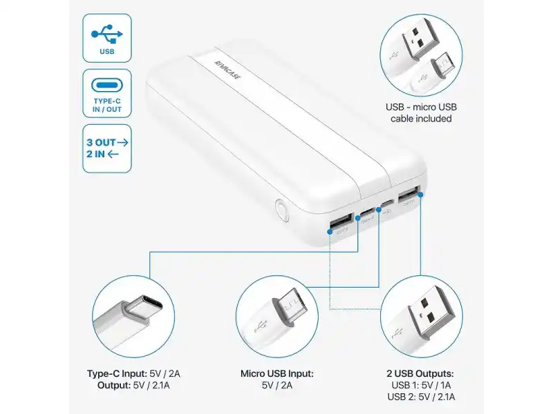 Power Bank Rivacase VA2081 20000mAh/10w/beli