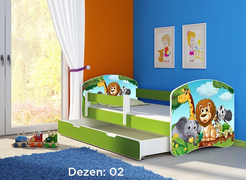 Krevet za decu Green sa fiokom 180x80 acma 2 02