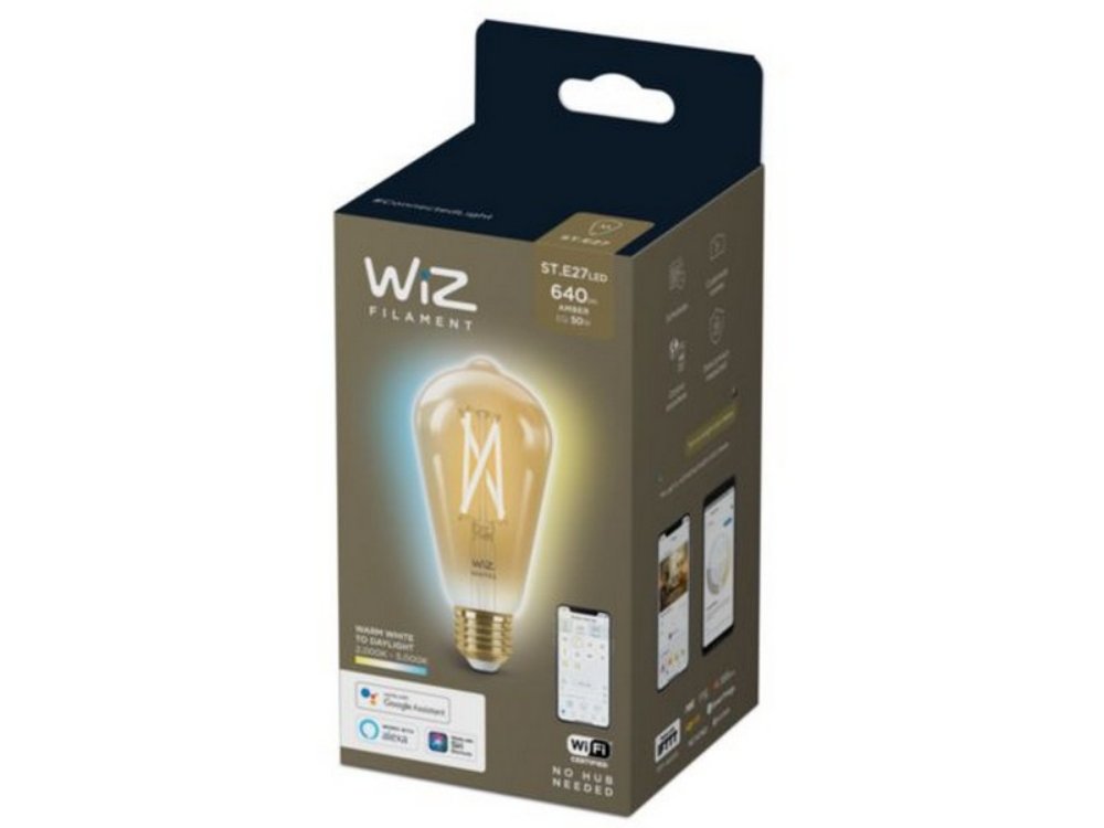 WIZ022 Wi-Fi 50W ST64 E27 920-50 Amb 2000 - 5000K TW 1PF/6