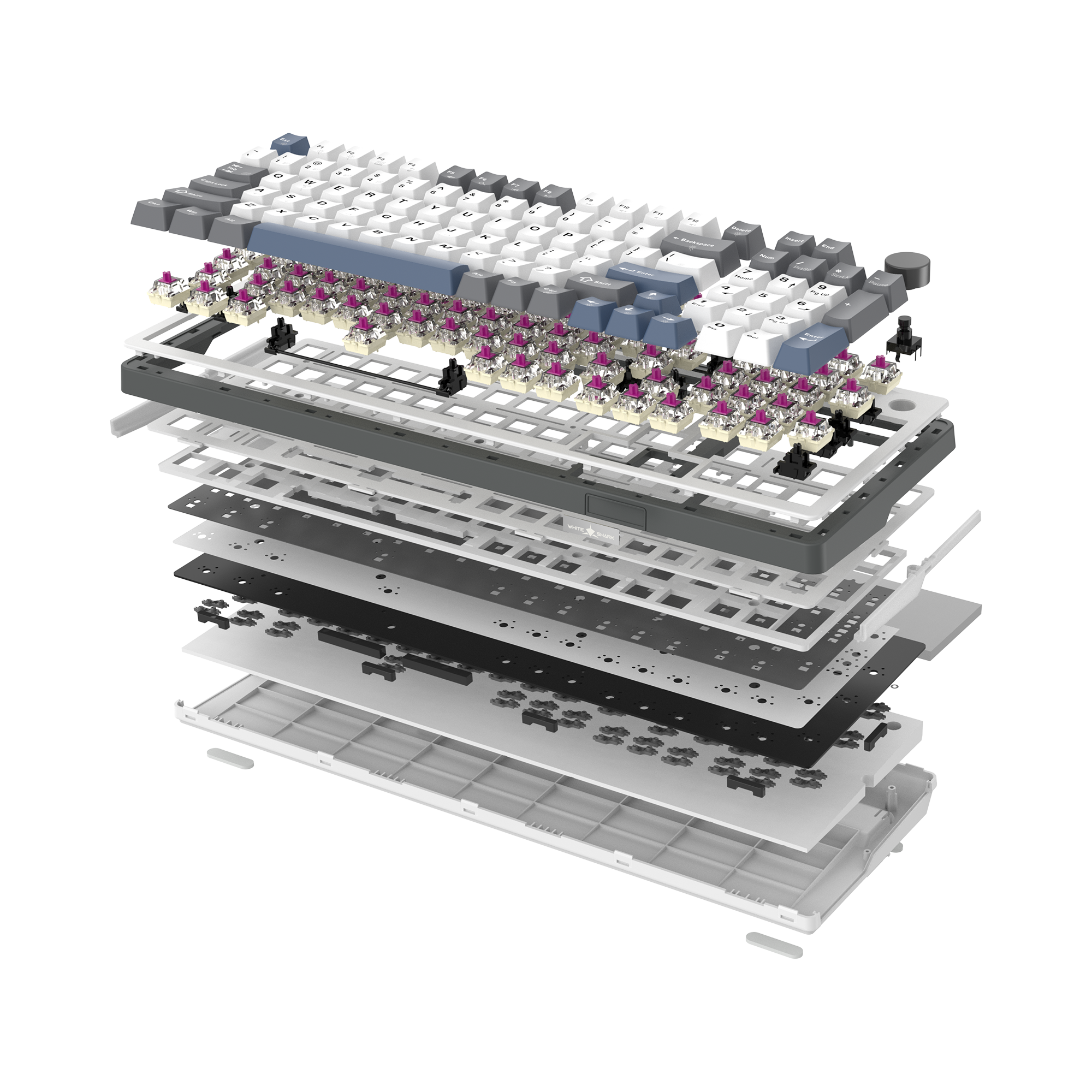 WS Premium GK 007251 EXCALIBUR US, White Keyboard