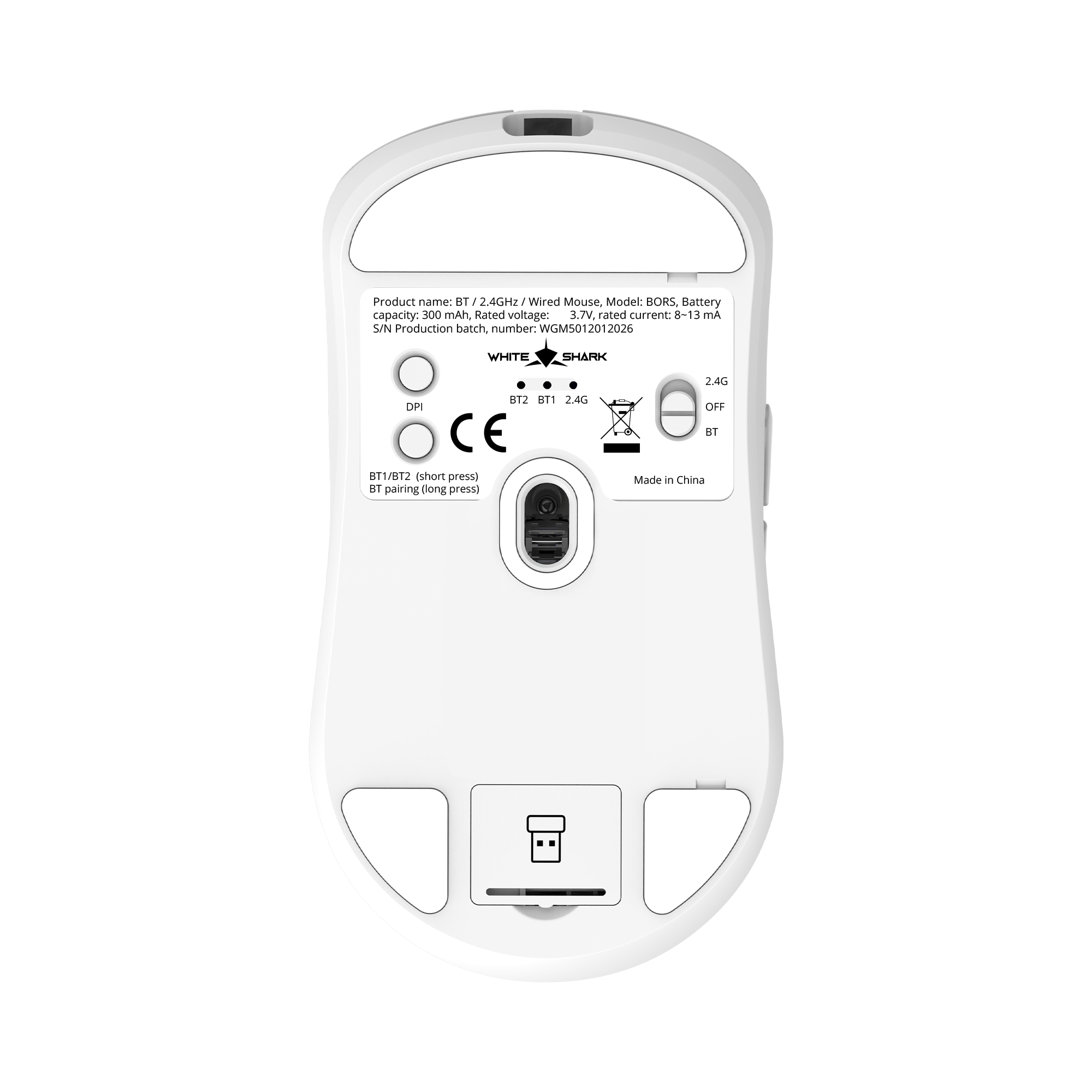 WS WGM 5021 BORS, Wireless Mouse White