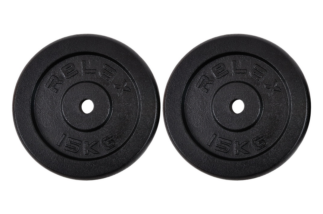 RING Tegovi 2x15kg crni standardni liveni - RX PLO1-15