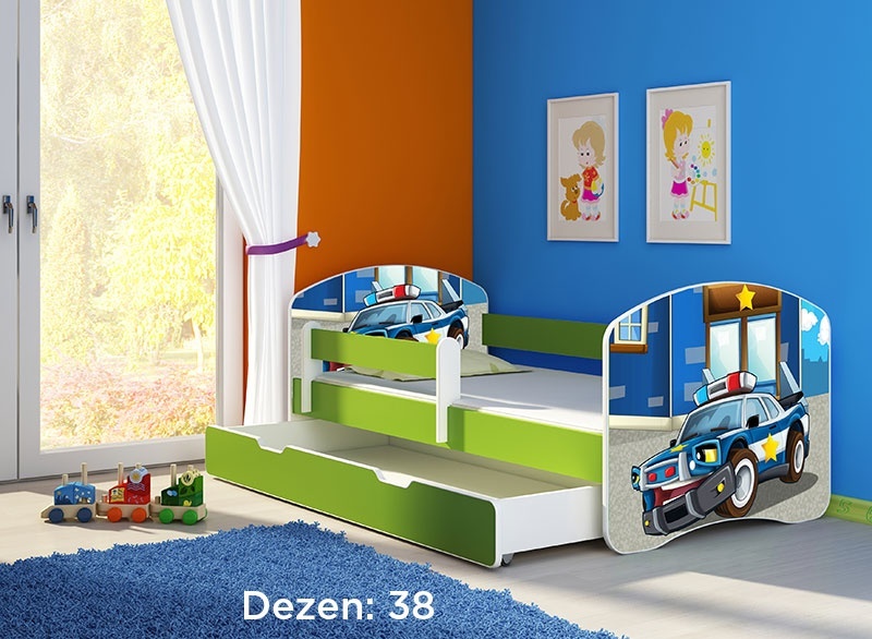 Krevet za decu Green sa fiokom 160x80 acma 2 38