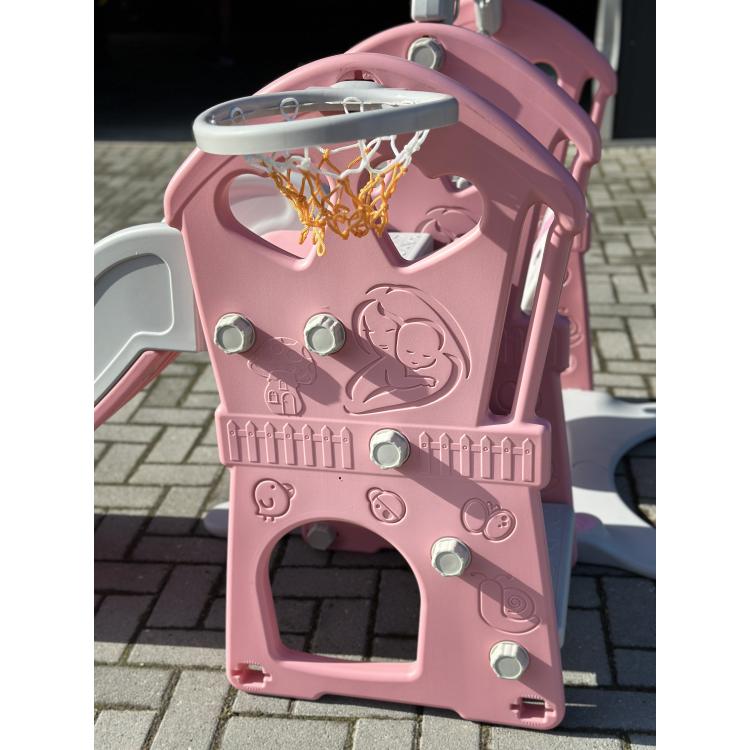 TOBOGAN + LJULJA 180X120X1120cm PINK 
