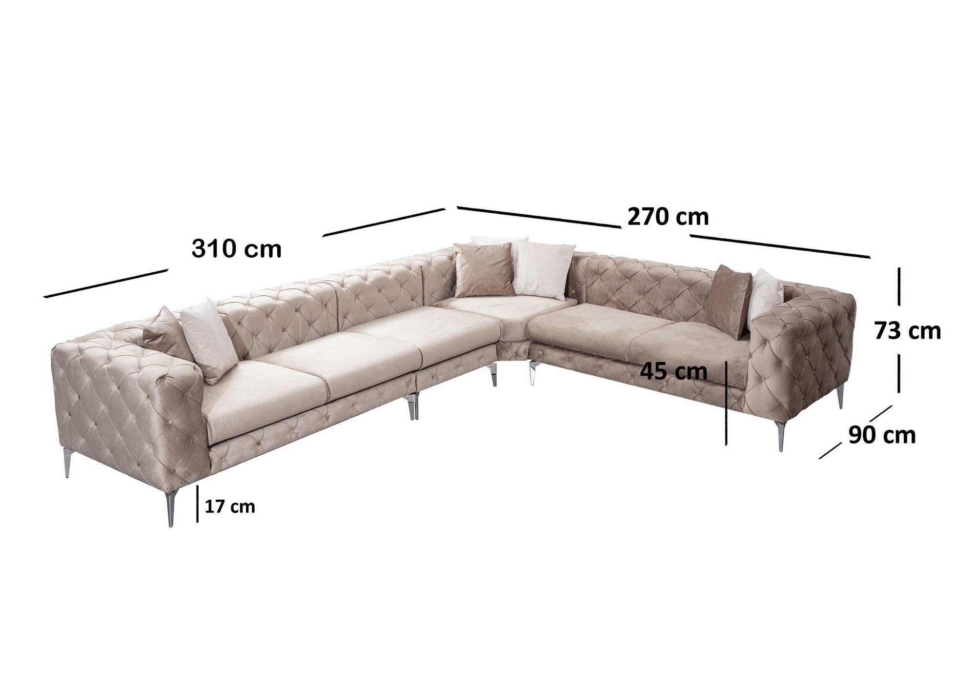 Como Corner Right - Beige