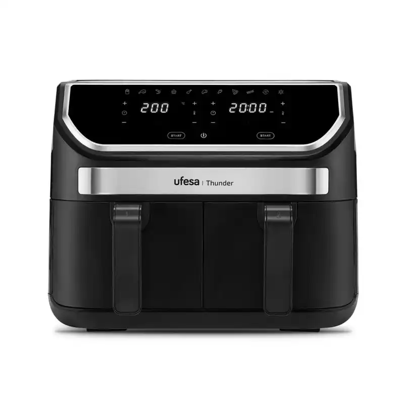 AirFryer Ufesa Thunder/dupla posuda/ 9l(4.5 L+4.5 L)/11 programa/crna
