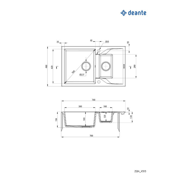 Deante Sudopera Andante 78/MGRA/0 ZQN G113