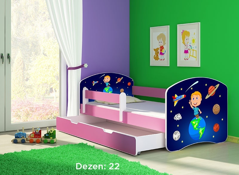 Krevet za decu Pink sa fiokom 180x80 acma 2 22