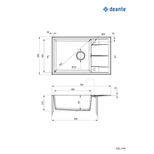Deante sudopera Eridan 78/GRA/O ZQE G11B