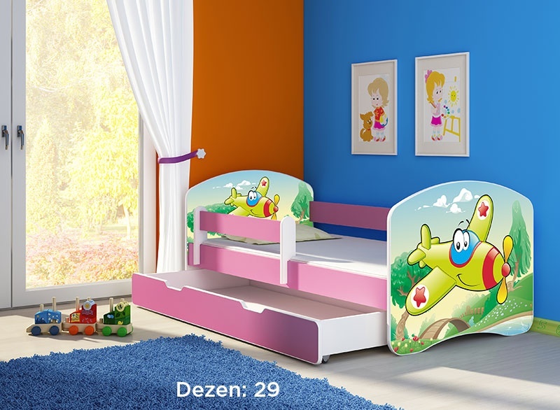 Krevet za decu Pink sa fiokom 140x70 acma 2 29
