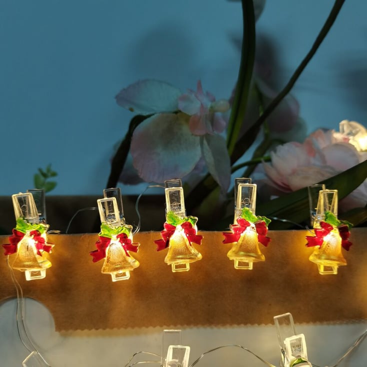 LED svetleći niz štipaljke "zvončići" 0.9m