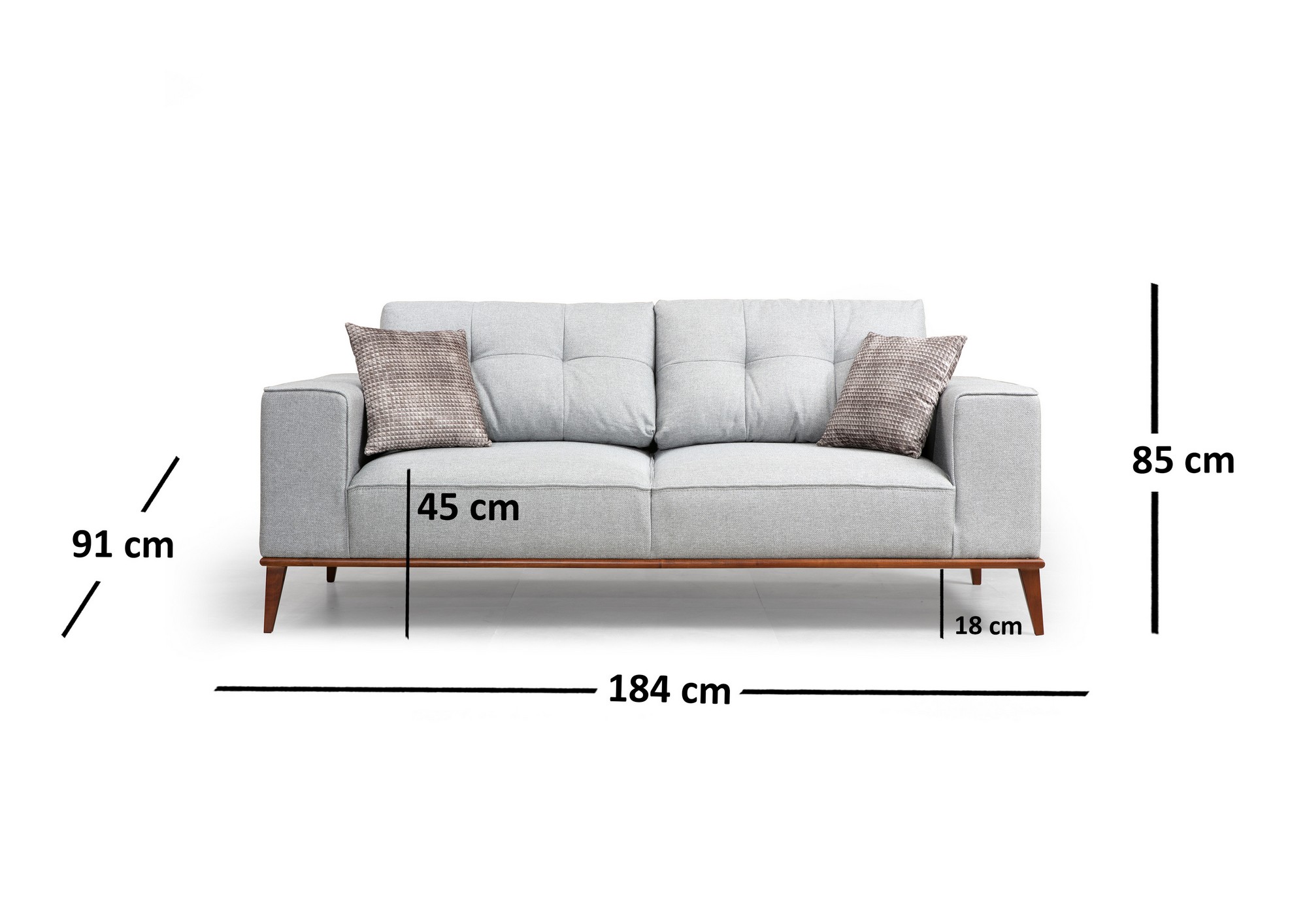 Montana 2 Seater Grey