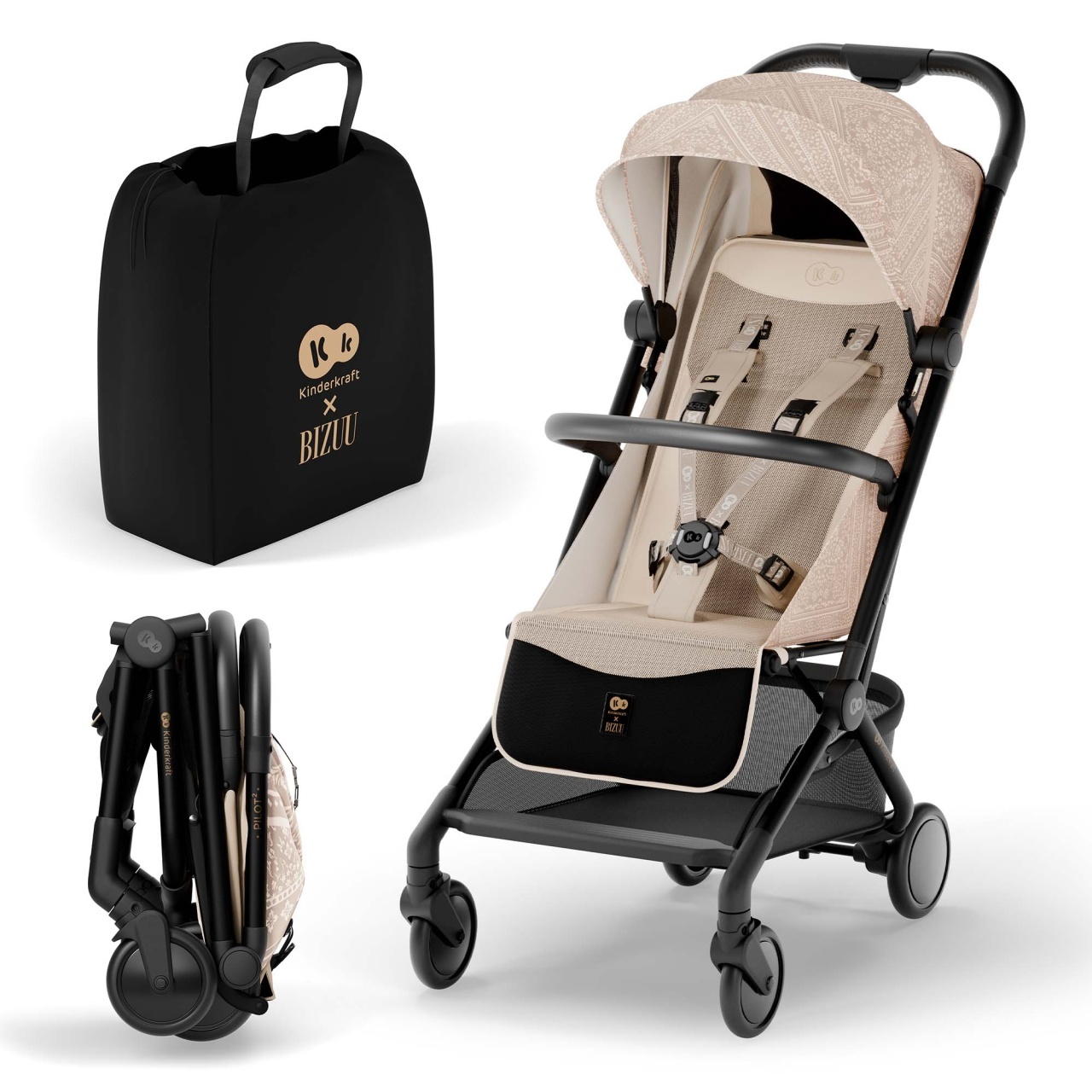 KINDERKRAFT KOLICA PILOT 2 BIZUU DUNE WHISPER
