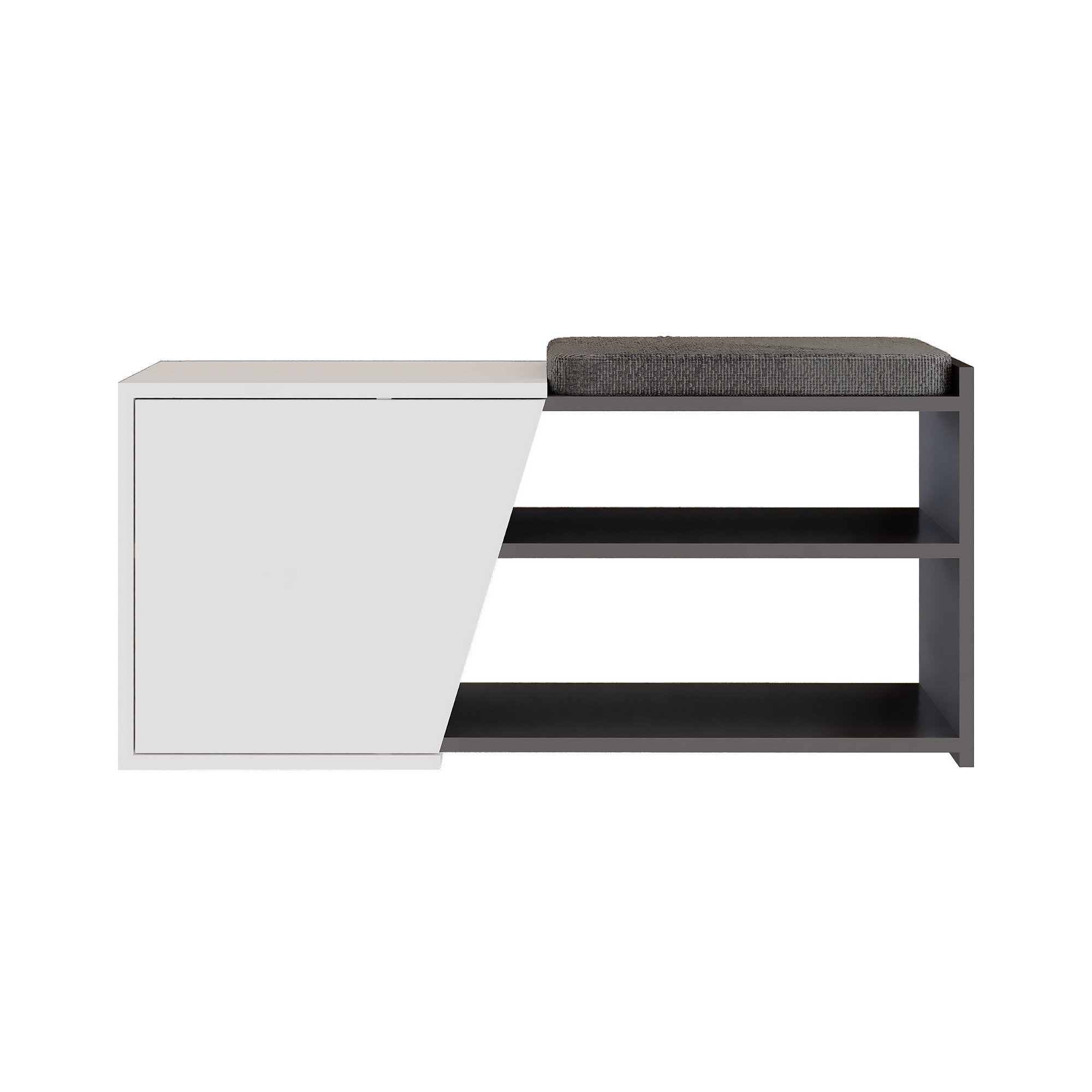 Fiona Bench - Anthracite, White Anthracite White