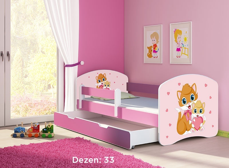 Krevet za decu Pink sa fiokom 180x80 acma 2 33