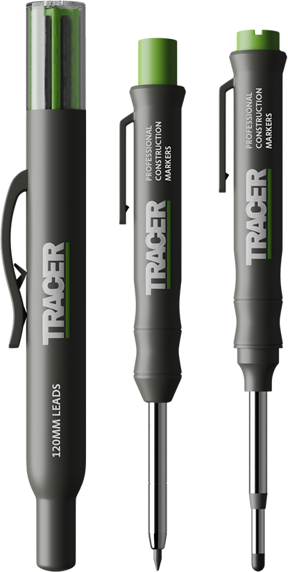 TRACER AMK3 Kompletan set za obeležavanje sa markerom sa dugim vrhom, građevinskom olovkom za duboke rupe, setom rezervnih mina i futrolama za pojas