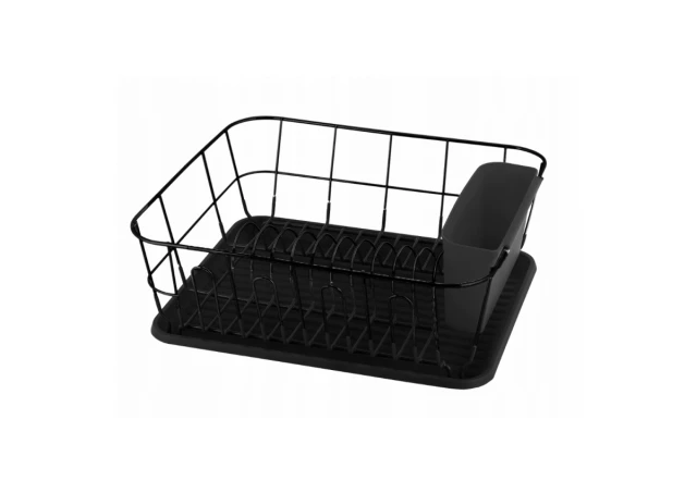 Kamille 0763C - Metalni ocedjivac sa sudove - Crni 37 x 33 x 13,5cm