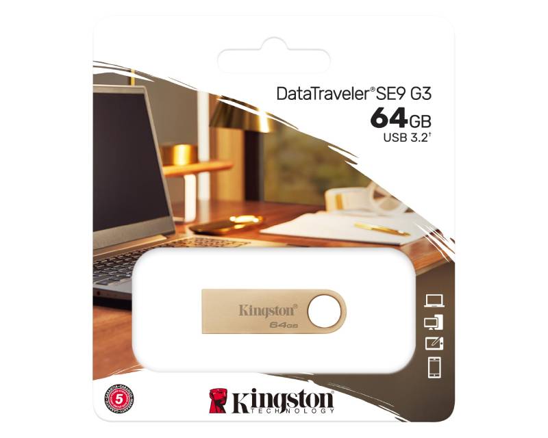 64GB DataTraveler SE9 G3 USB 3.0 flash DTSE9G3/64GB champagne