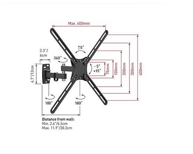 E3423 LCD TV zglobni zidni nosač od 13 do 58 inča
